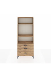 Arges Dolap 3 Raflı 3 Çekmeceli 88x30x221 Çam-Çam