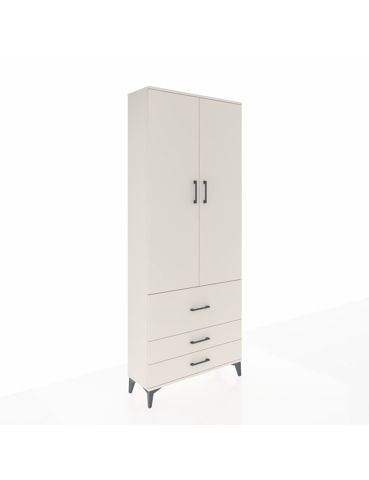 Arges Dolap 2 Raflı 3 Çekmeceli Tek Askılı 88x30x221 Aytaşı-Aytaşı