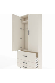 Arges Dolap 2 Raflı 3 Çekmeceli Tek Askılı 88x30x221 Aytaşı-Aytaşı