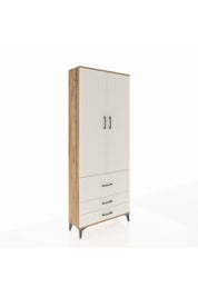 Arges Dolap 2 Raflı 3 Çekmeceli Tek Askılı 88x30x221 Çam-Aytaşı