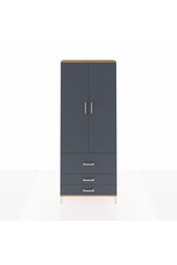 Arges Dolap 2 Raflı 3 Çekmeceli Tek Askılı 88x30x221