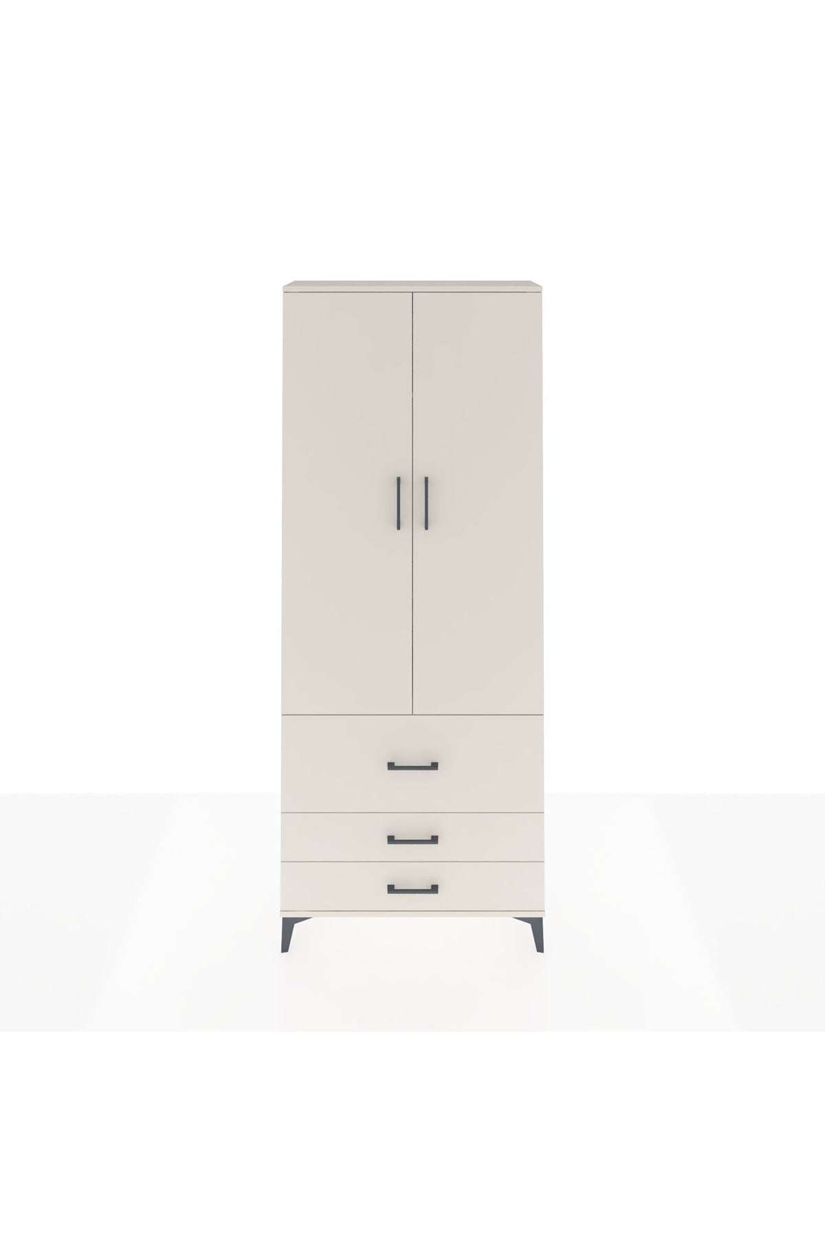 Arges Dolap 3 Raflı 3 Çekmeceli 2 Kapaklı 88x30x221 Aytaşı-Aytaşı