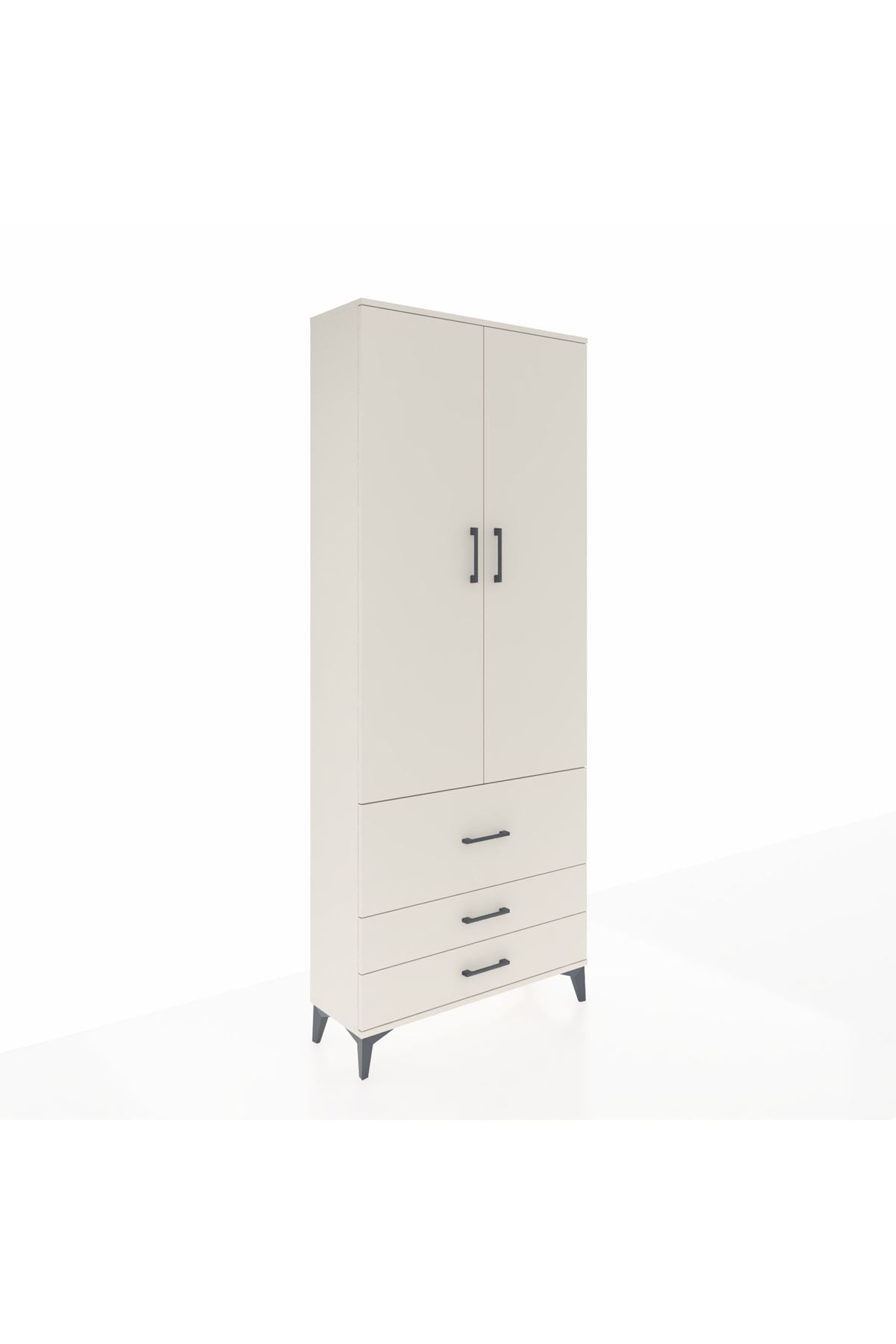 Arges Dolap 3 Raflı 3 Çekmeceli 2 Kapaklı 88x30x221 Aytaşı-Aytaşı