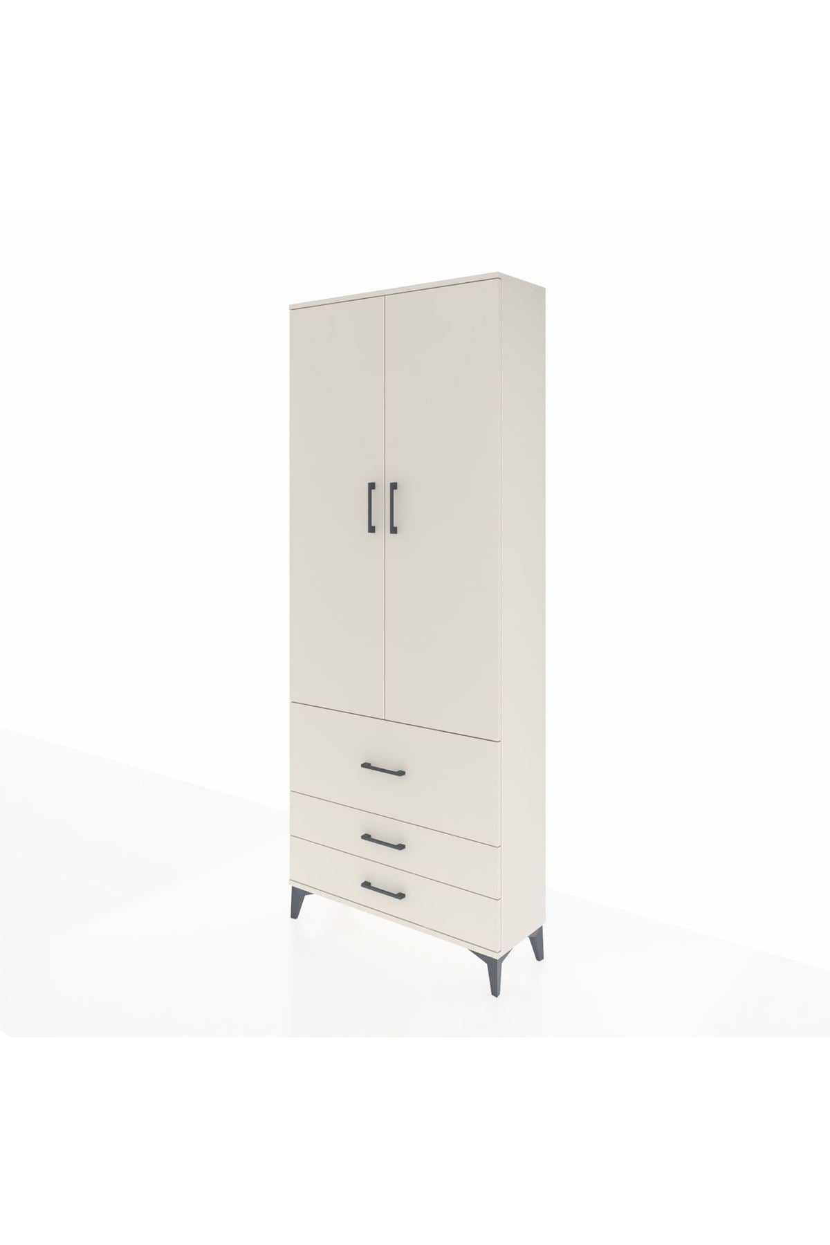 Arges Dolap 3 Raflı 3 Çekmeceli 2 Kapaklı 88x30x221 Aytaşı-Aytaşı