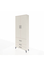 Arges Dolap 3 Raflı 3 Çekmeceli 2 Kapaklı 88x30x221 Aytaşı-Aytaşı