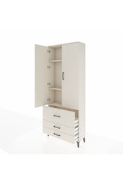 Arges Dolap 3 Raflı 3 Çekmeceli 2 Kapaklı 88x30x221 Aytaşı-Aytaşı