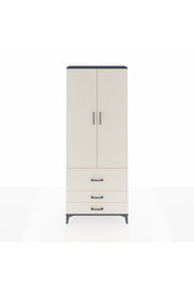 Arges Dolap 3 Raflı 3 Çekmeceli 2 Kapaklı 88x30x221 Antrasit-Aytaşı