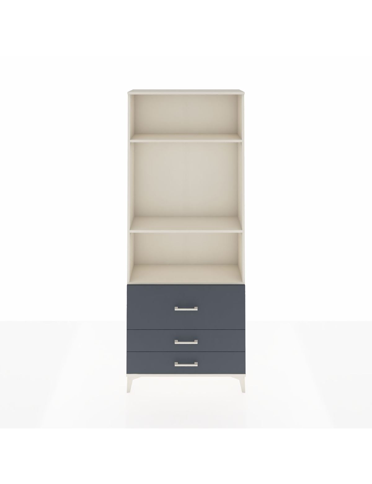 Arges Dolap 3 Raflı 3 Çekmeceli 88x30x221 Aytaşı-Antrasit