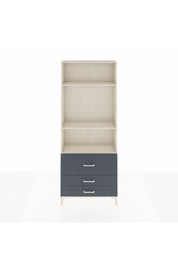 Arges Dolap 3 Raflı 3 Çekmeceli 88x30x221 Aytaşı-Antrasit