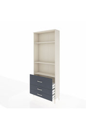 Arges Dolap 3 Raflı 3 Çekmeceli 88x30x221 Aytaşı-Antrasit