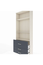 Arges Dolap 3 Raflı 3 Çekmeceli 88x30x221 Aytaşı-Antrasit