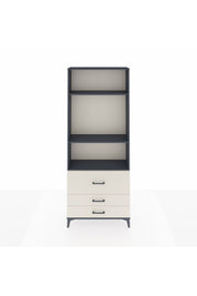 Arges Dolap 3 Raflı 3 Çekmeceli 88x30x221 Antrasit-Aytaşı