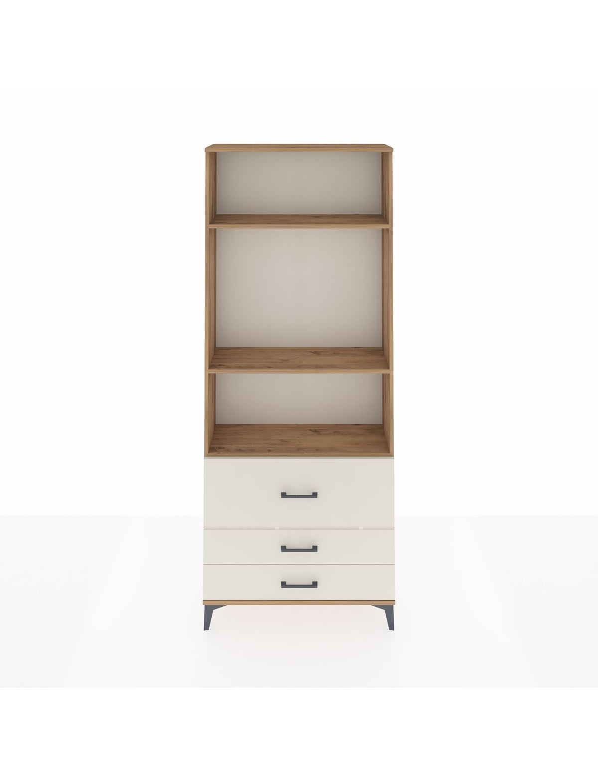 Arges Dolap 3 Raflı 3 Çekmeceli 88x30x221 Çam-Aytaşı