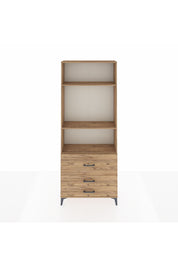 Arges Dolap 3 Raflı 3 Çekmeceli 88x30x221 Çam-Çam
