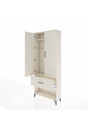 Arges Dolap 2 Raflı Tek Çekmeceli Tek Askılı 88x30x221 Aytaşı-Aytaşı