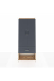 Arges Dolap 2 Raflı Tek Çekmeceli Tek Askılı 88x30x221 Çam-Antrasit