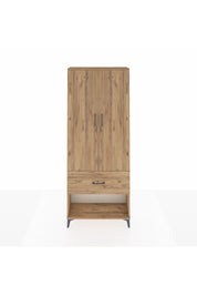 Arges Dolap 2 Raflı Tek Çekmeceli Tek Askılı 88x30x221 Çam-Çam