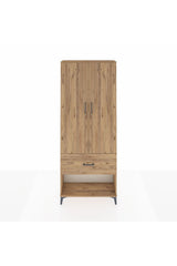 Arges Dolap 2 Raflı Tek Çekmeceli Tek Askılı 88x30x221