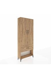 Arges Dolap 2 Raflı Tek Çekmeceli Tek Askılı 88x30x221 Çam-Çam