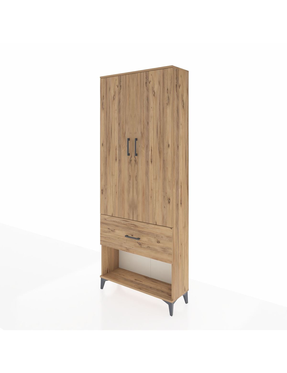 Arges Dolap 2 Raflı Tek Çekmeceli Tek Askılı 88x30x221 - S30M064V9A