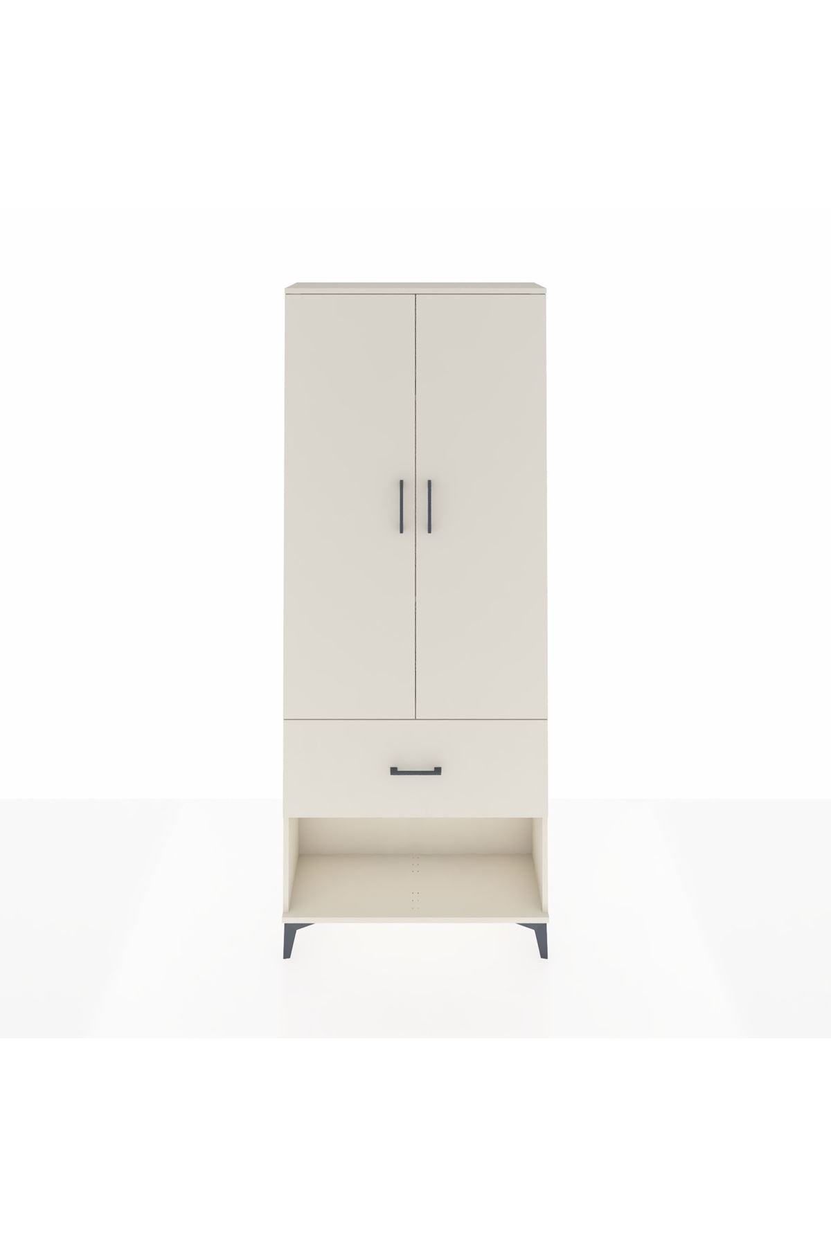 Arges Dolap 3 Raflı Tek Çekmeceli 2 Kapaklı 88x30x221 Aytaşı-Aytaşı