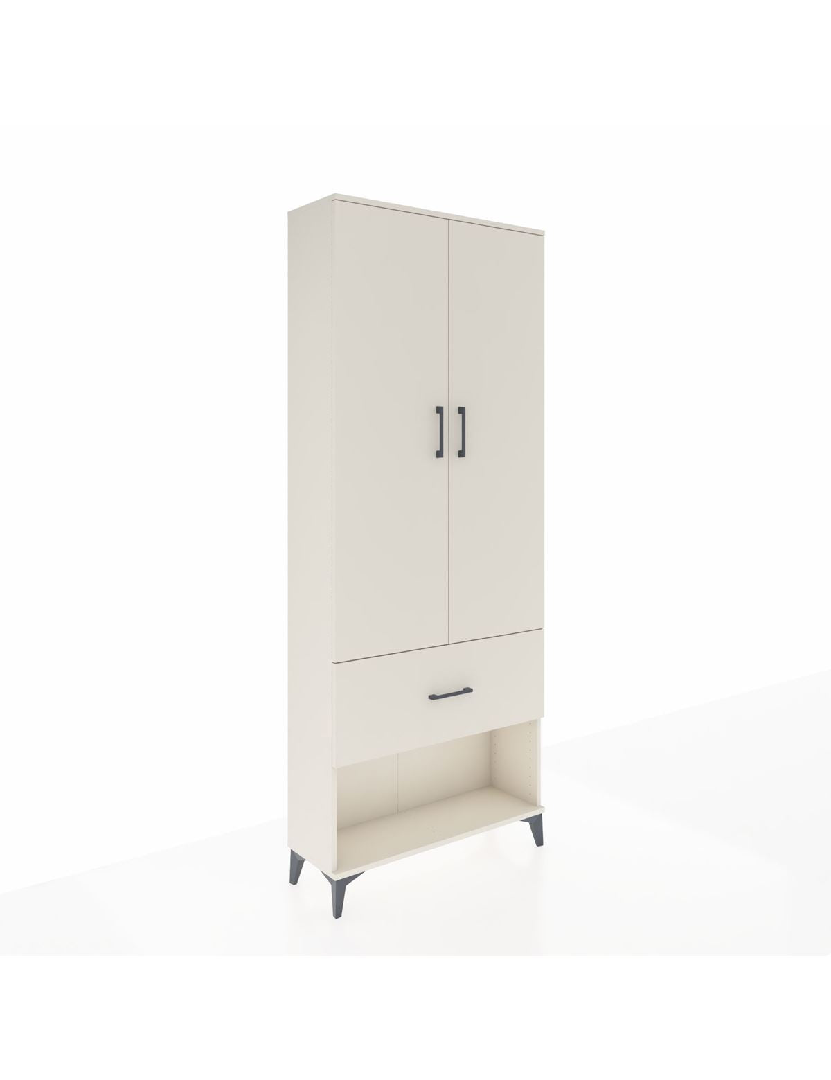 Arges Dolap 3 Raflı Tek Çekmeceli 2 Kapaklı 88x30x221 Aytaşı-Aytaşı