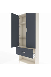 Arges Dolap 3 Raflı Tek Çekmeceli 2 Kapaklı 88x30x221 Aytaşı-Antrasit