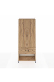 Arges Dolap 3 Raflı Tek Çekmeceli 2 Kapaklı 88x30x221 Çam-Çam