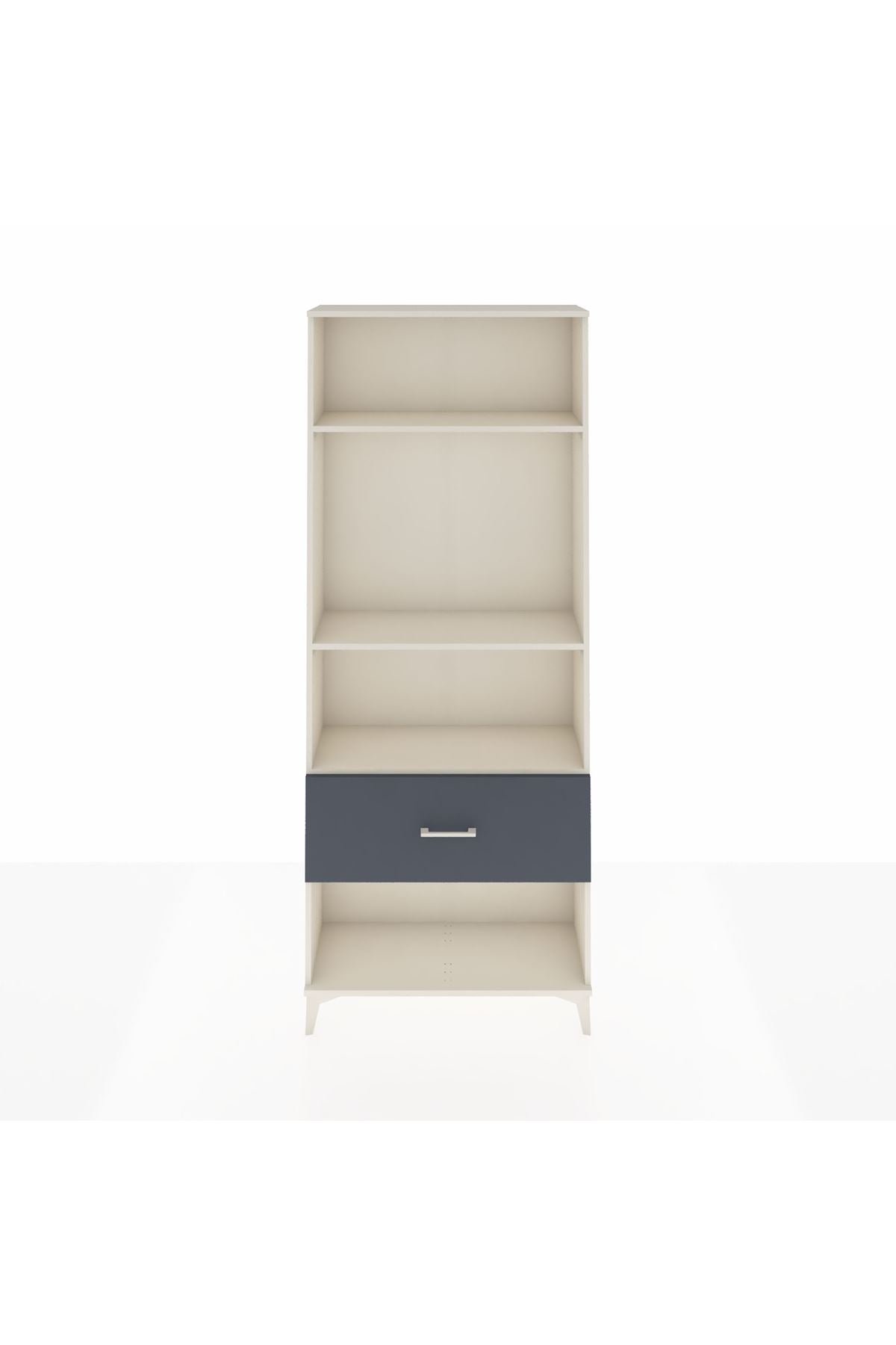 Arges Dolap 3 Raflı Tek Çekmeceli 88x30x221 Aytaşı-Antrasit