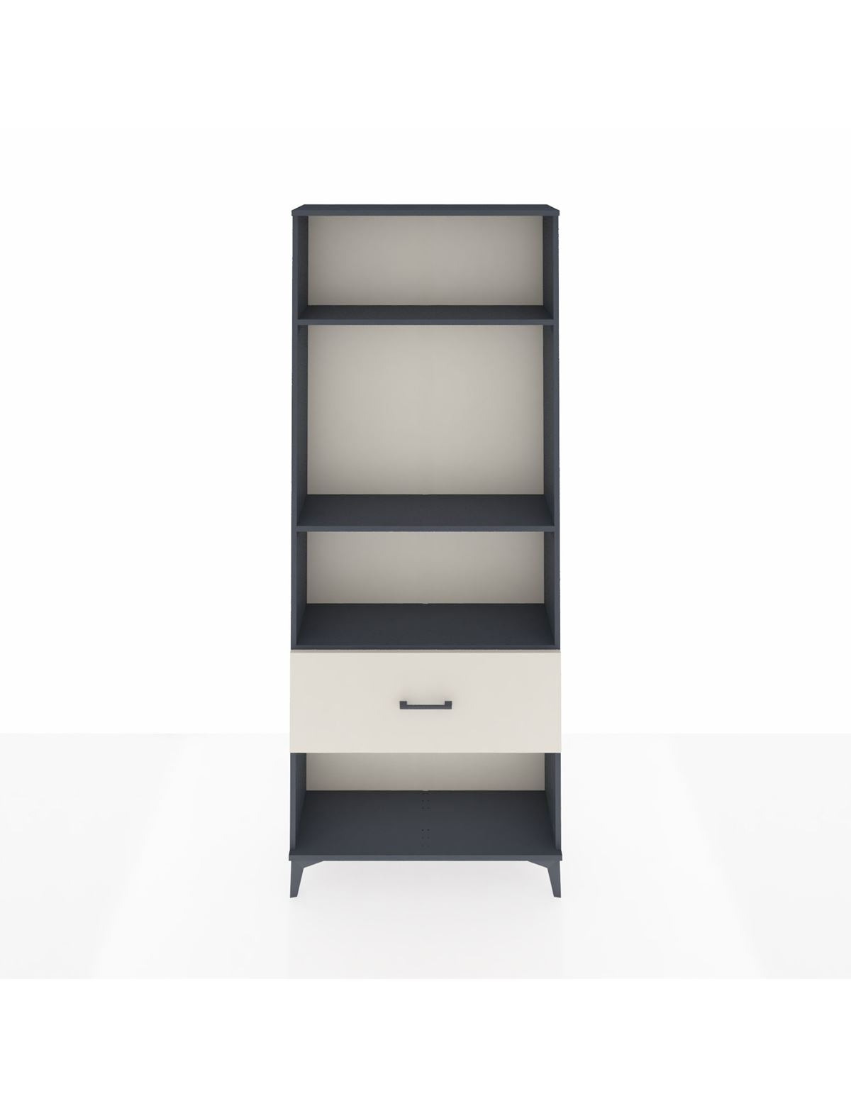 Arges Dolap 3 Raflı Tek Çekmeceli 88x30x221 Antrasit-Aytaşı