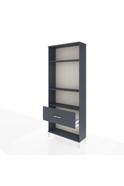 Arges Dolap 3 Raflı Tek Çekmeceli 88x30x221 Antrasit-Antrasit