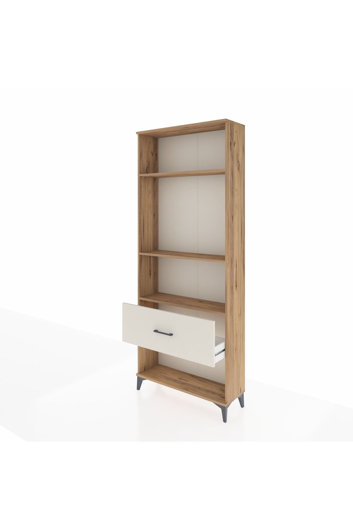 Arges Dolap 3 Raflı Tek Çekmeceli 88x30x221 Çam-Aytaşı