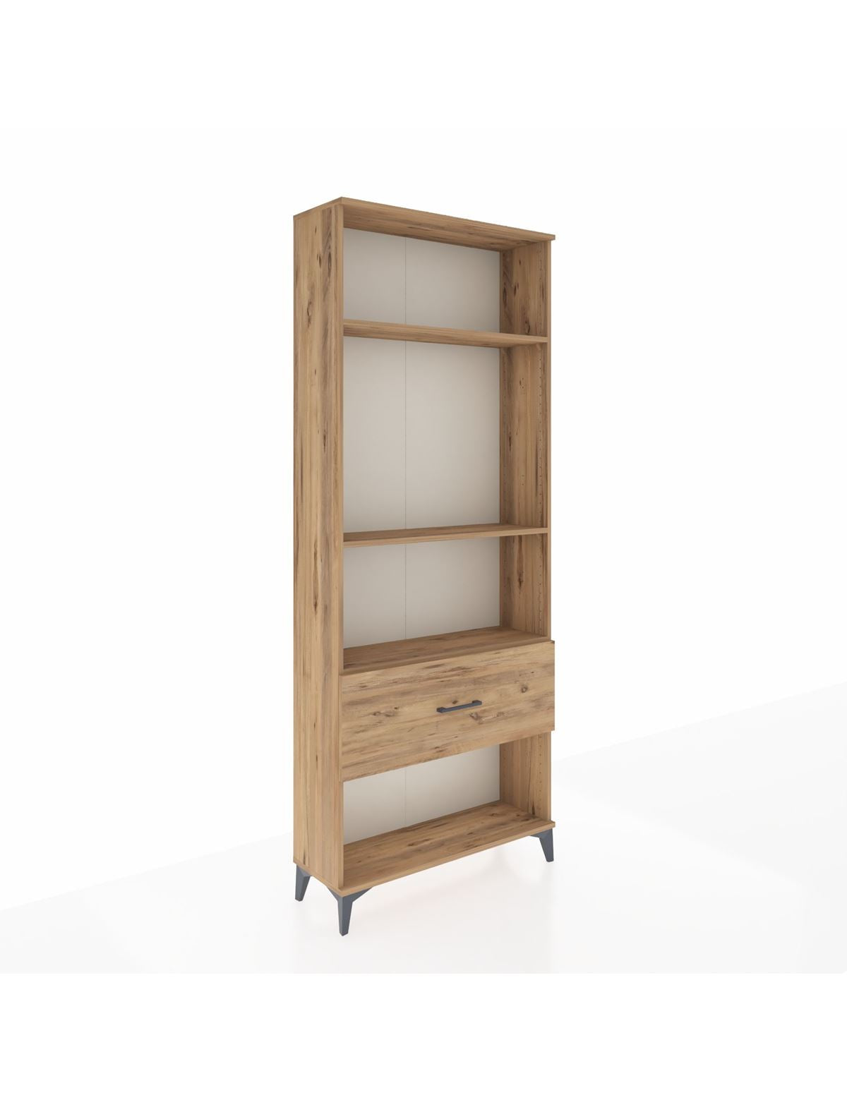 Arges Dolap 3 Raflı Tek Çekmeceli 88x30x221 Çam-Çam