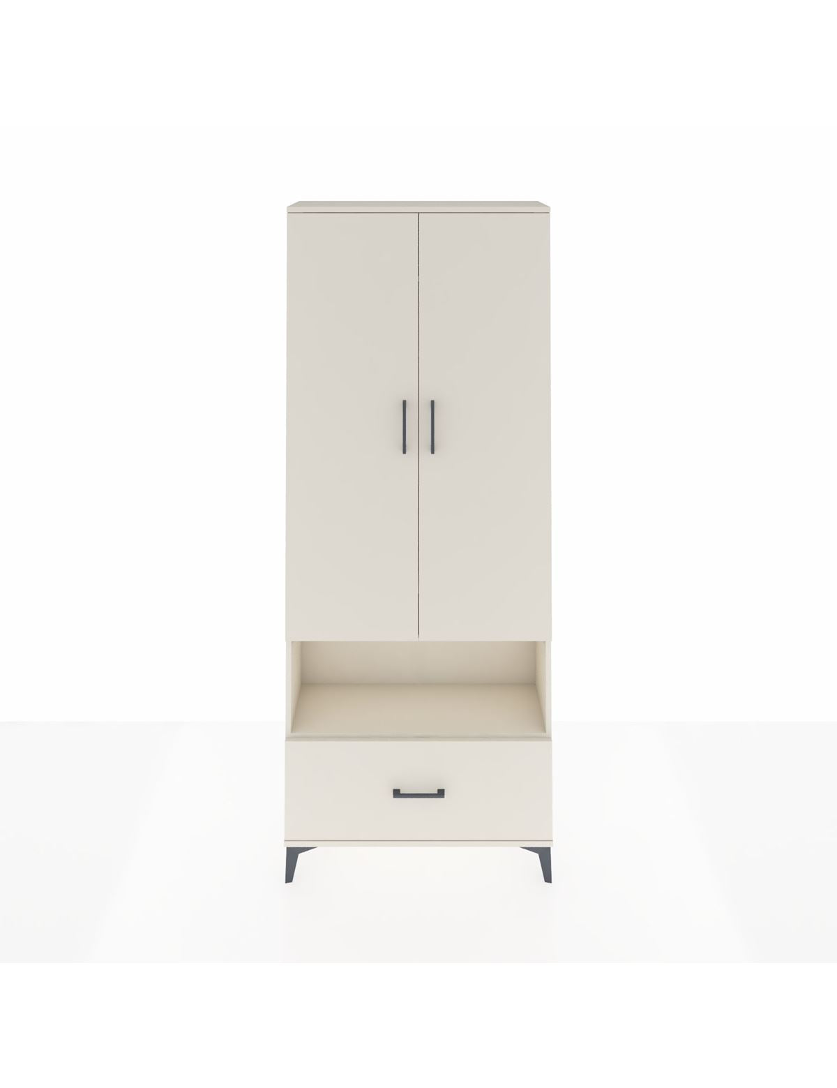 Arges Dolap 3 Raflı Tek Çekmeceli Tek Askılı 88x30x221 Aytaşı-Aytaşı