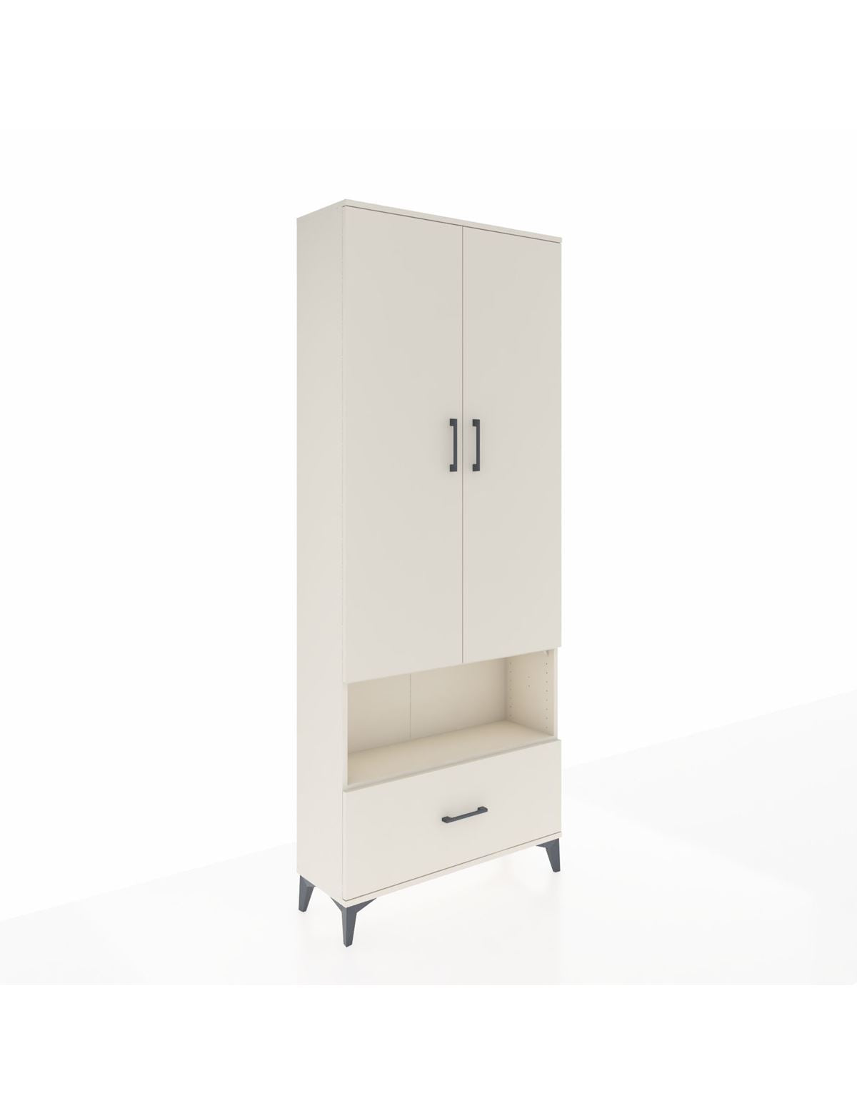 Arges Dolap 3 Raflı Tek Çekmeceli Tek Askılı 88x30x221 Aytaşı-Aytaşı