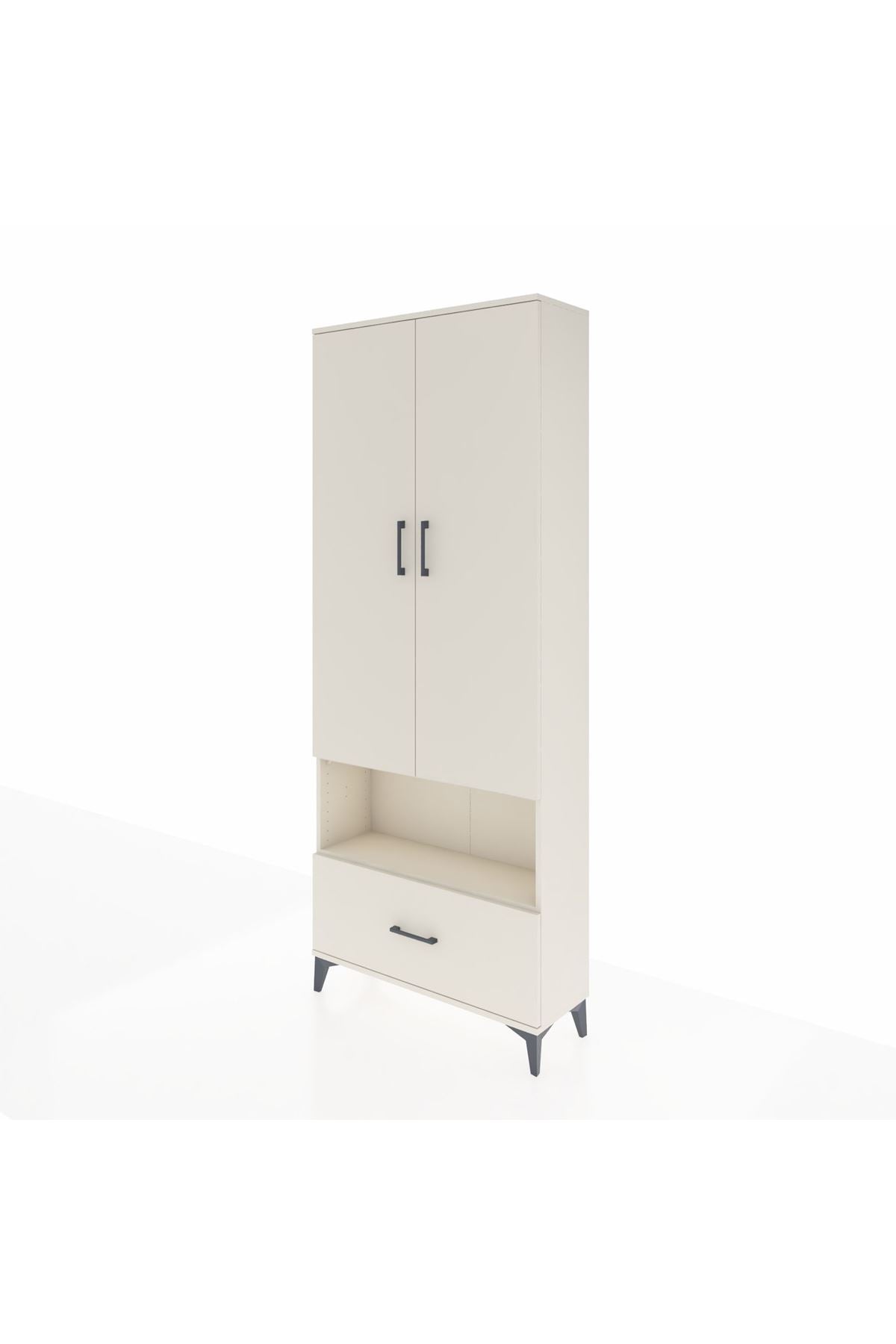 Arges Dolap 3 Raflı Tek Çekmeceli Tek Askılı 88x30x221 Aytaşı-Aytaşı