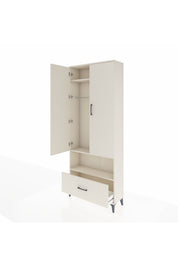 Arges Dolap 3 Raflı Tek Çekmeceli Tek Askılı 88x30x221 Aytaşı-Aytaşı