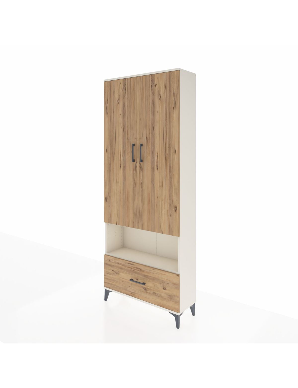 Arges Dolap 3 Raflı Tek Çekmeceli Tek Askılı 88x30x221 - S30M067V3A