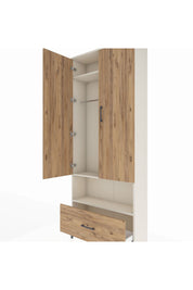 Arges Dolap 3 Raflı Tek Çekmeceli Tek Askılı 88x30x221 Aytaşı-Çam
