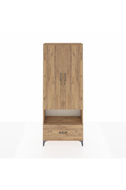 Arges Dolap 3 Raflı Tek Çekmeceli Tek Askılı 88x30x221 Çam-Çam