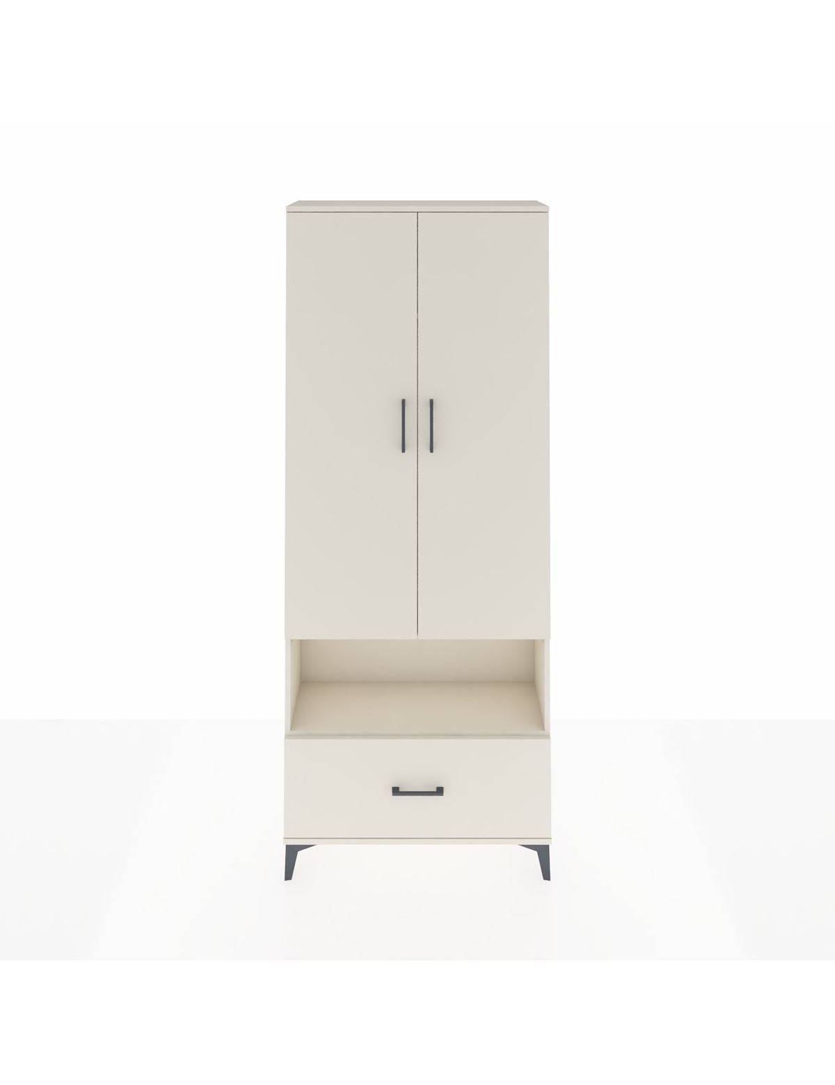 Arges Dolap 4 Raflı Tek Çekmeceli 2 Kapaklı 88x30x221 Aytaşı-Aytaşı