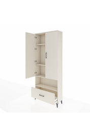 Arges Dolap 4 Raflı Tek Çekmeceli 2 Kapaklı 88x30x221 Aytaşı-Aytaşı