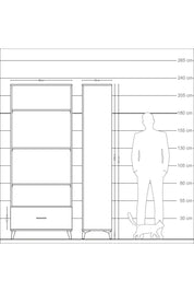 Arges Dolap 4 Raflı Tek Çekmeceli 88x30x221 Aytaşı-Aytaşı