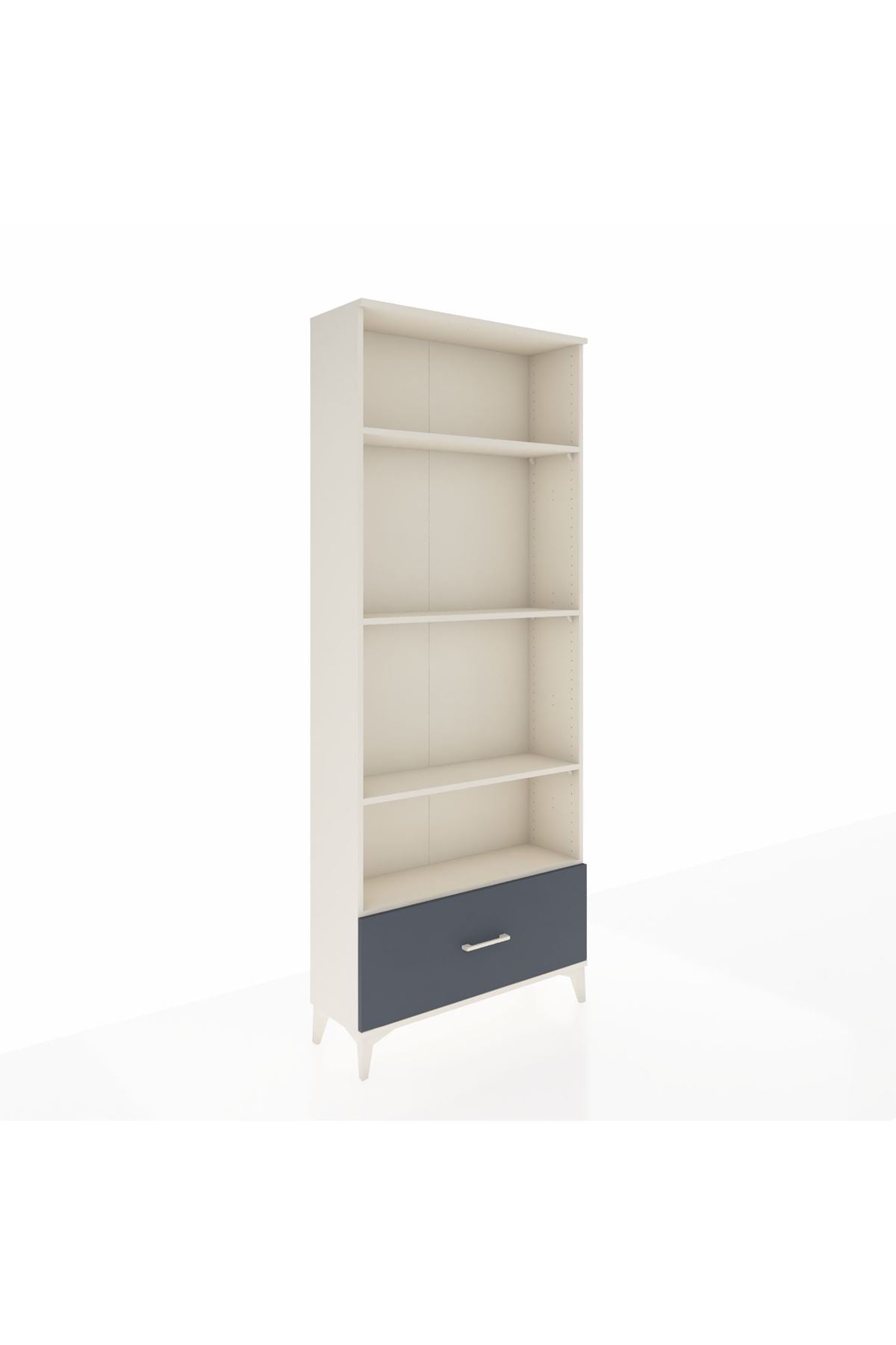 Arges Dolap 4 Raflı Tek Çekmeceli 88x30x221 Aytaşı-Antrasit