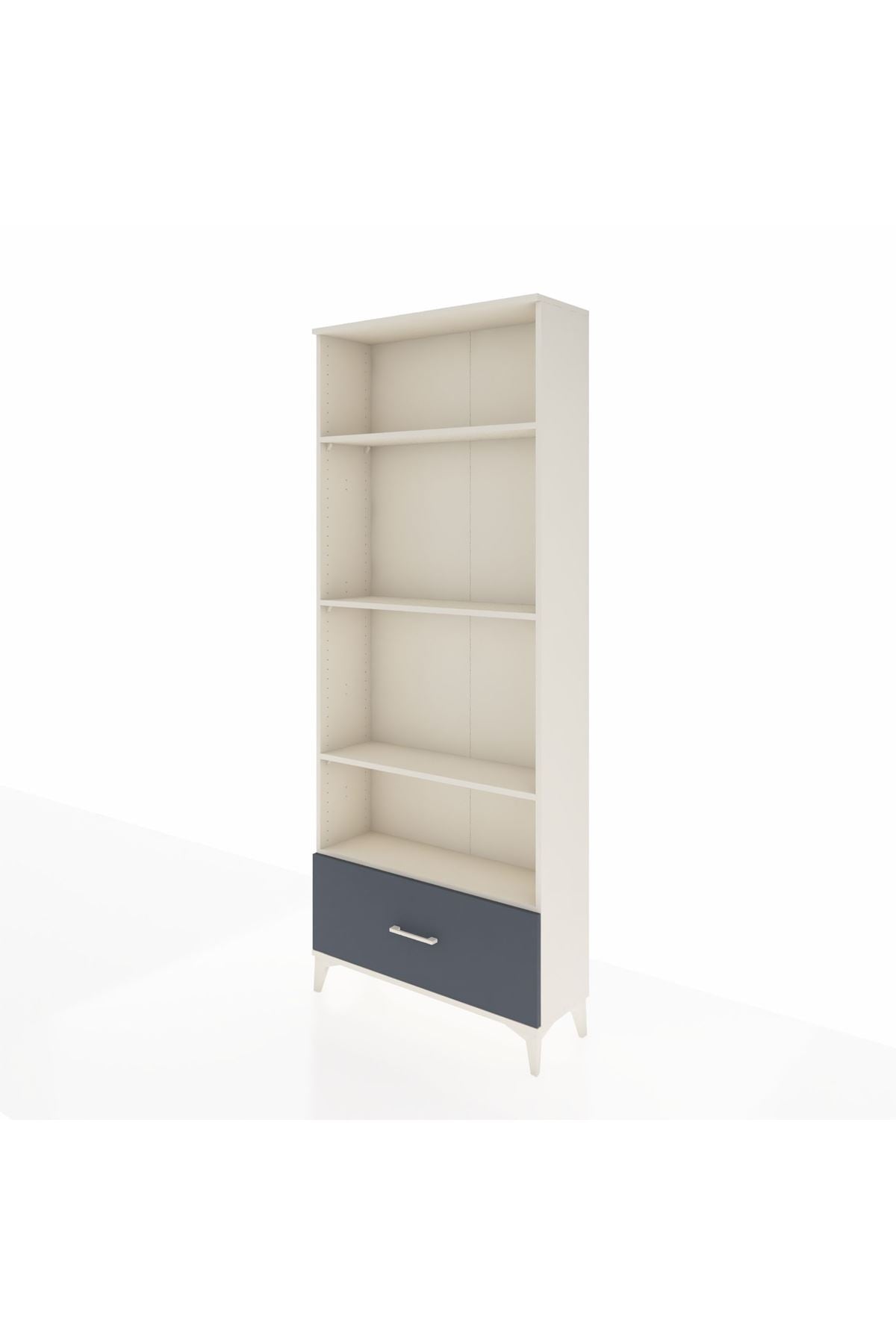 Arges Dolap 4 Raflı Tek Çekmeceli 88x30x221 Aytaşı-Antrasit