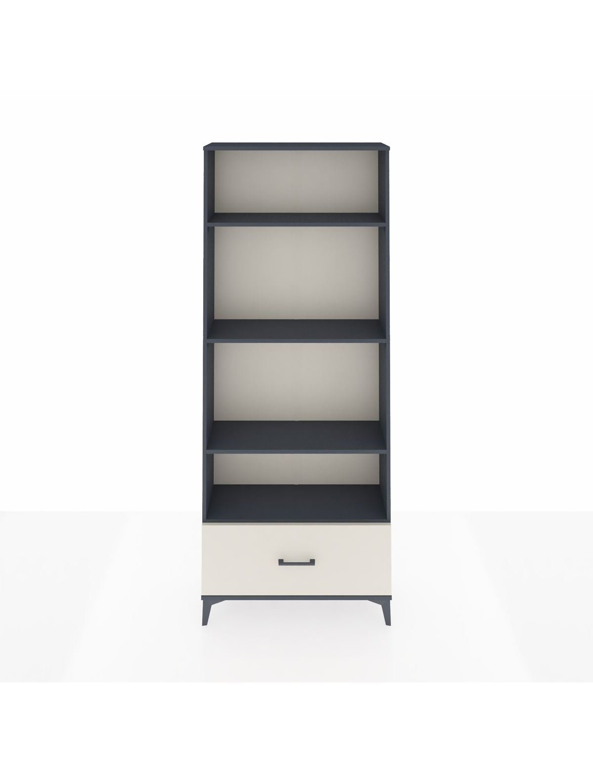 Arges Dolap 4 Raflı Tek Çekmeceli 88x30x221 Antrasit-Aytaşı