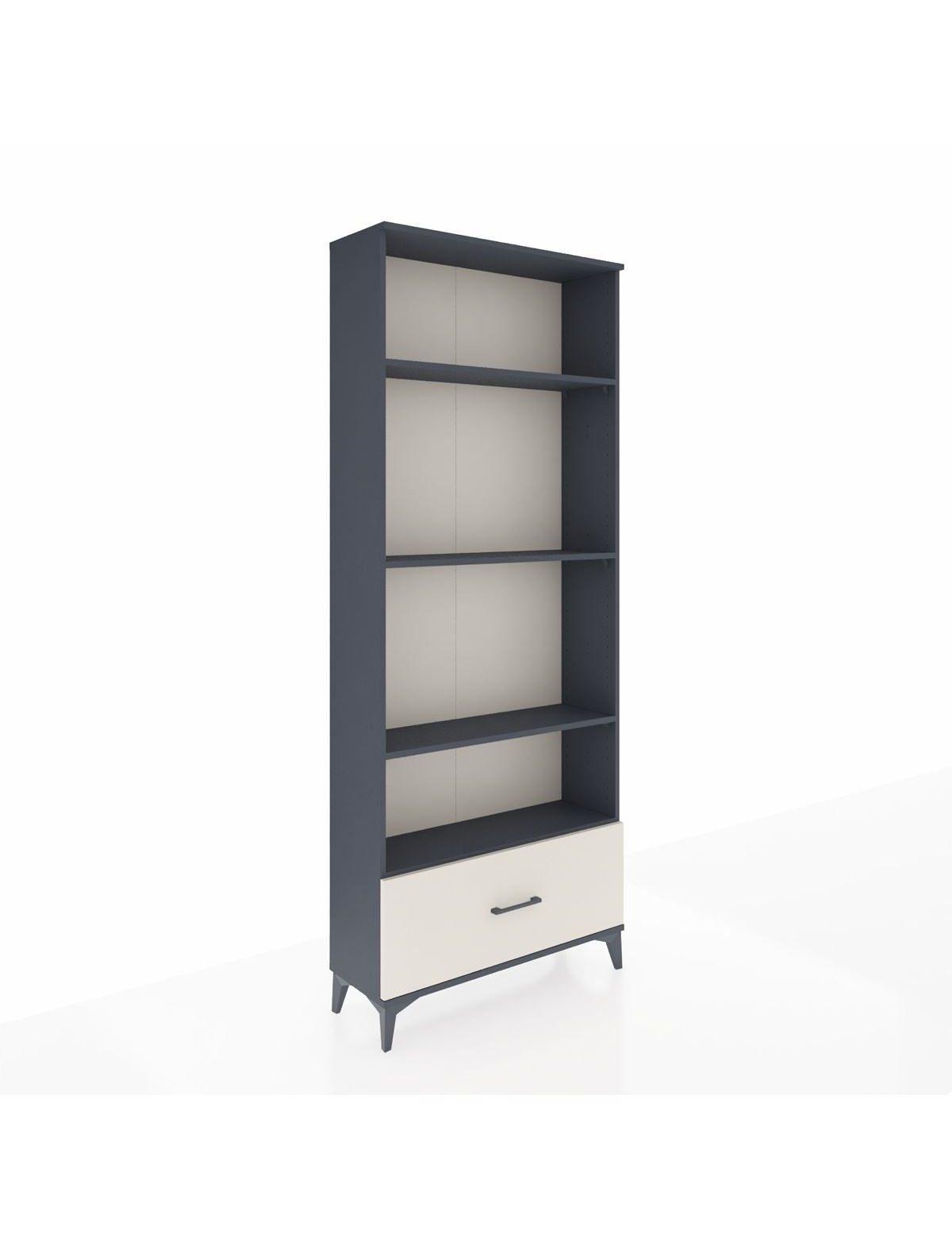 Arges Dolap 4 Raflı Tek Çekmeceli 88x30x221 Antrasit-Aytaşı