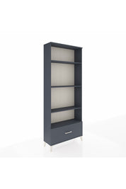 Arges Dolap 4 Raflı Tek Çekmeceli 88x30x221 Antrasit-Antrasit