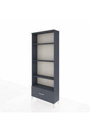 Arges Dolap 4 Raflı Tek Çekmeceli 88x30x221 Antrasit-Antrasit