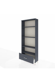 Arges Dolap 4 Raflı Tek Çekmeceli 88x30x221 Antrasit-Antrasit